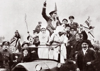London feiert den Waffenstillstand, 1918